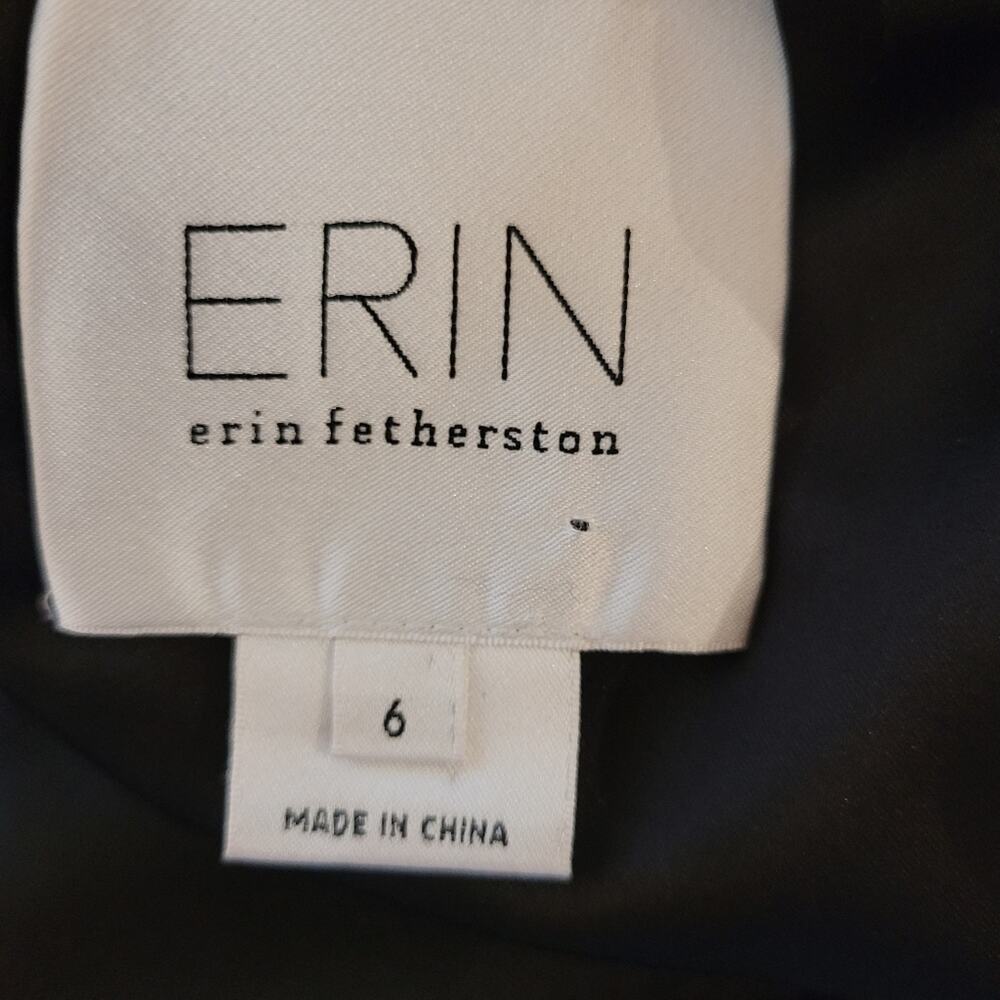 Erin Fetherston Black Tiered Fit & Flare Dress 6 Halter Neck Cocktail LBD - Picture 6 of 8